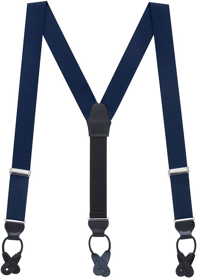 Suspender Store Dressy Grosgrain Suspenders - 1.38-Inch Wide Straps- Y-Back - Button - Array of Beautiful Colors & 2 Sizes