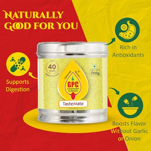 Image of GPC Tastemate Hing Paste 250g - Pack of 3| Soft Compounded Asafoetida in Stainless Steel Container | Digestive Indian Spice for Daily Cooking | Boosts Flavour, Rich Aroma, Antioxidant-Rich