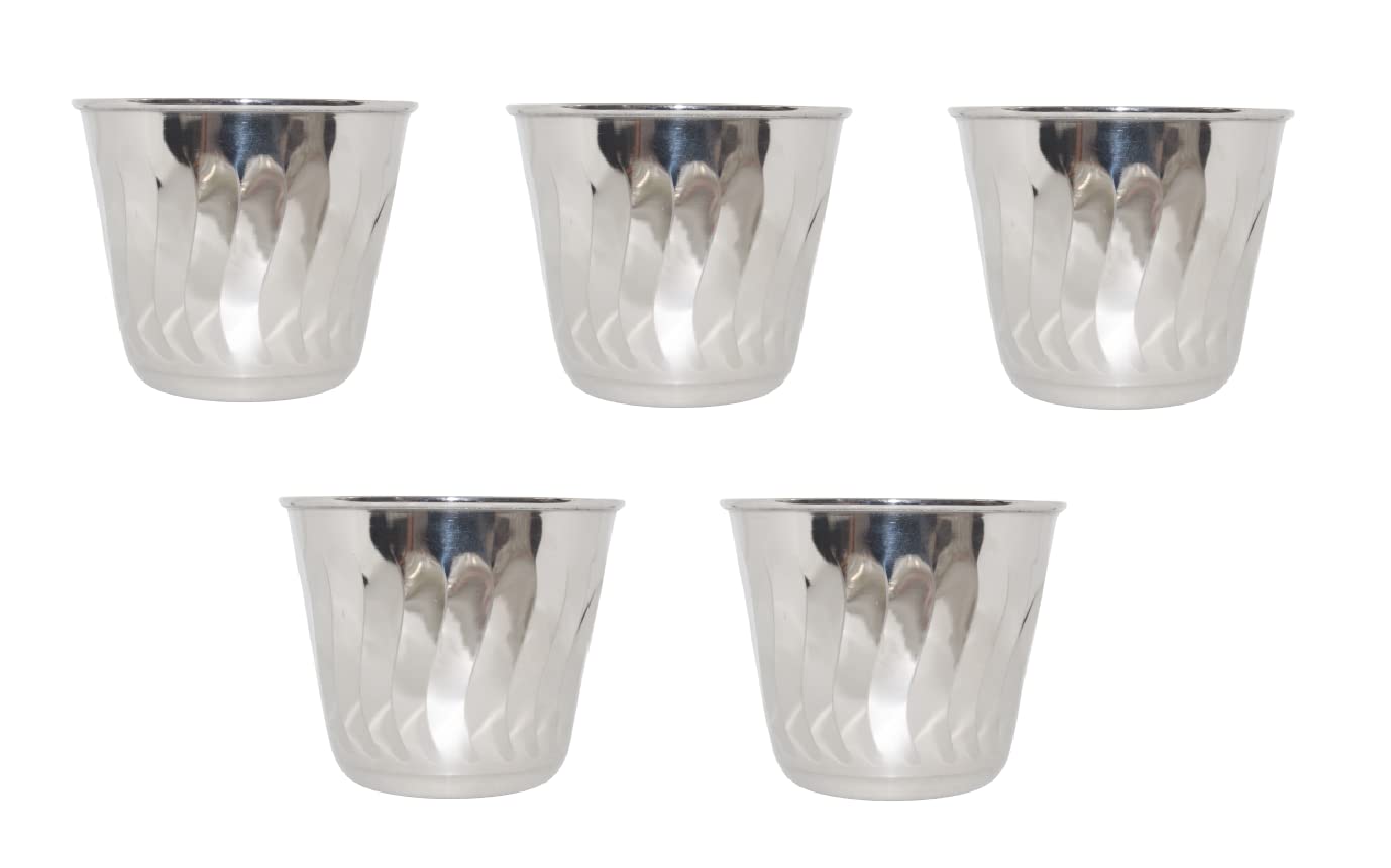 Dynore Stainless Steel Flower Pot/Round Plant Planter- Set of 5 (B0BRSQTW9L) Amazon Price History, Amazon Price Tracker