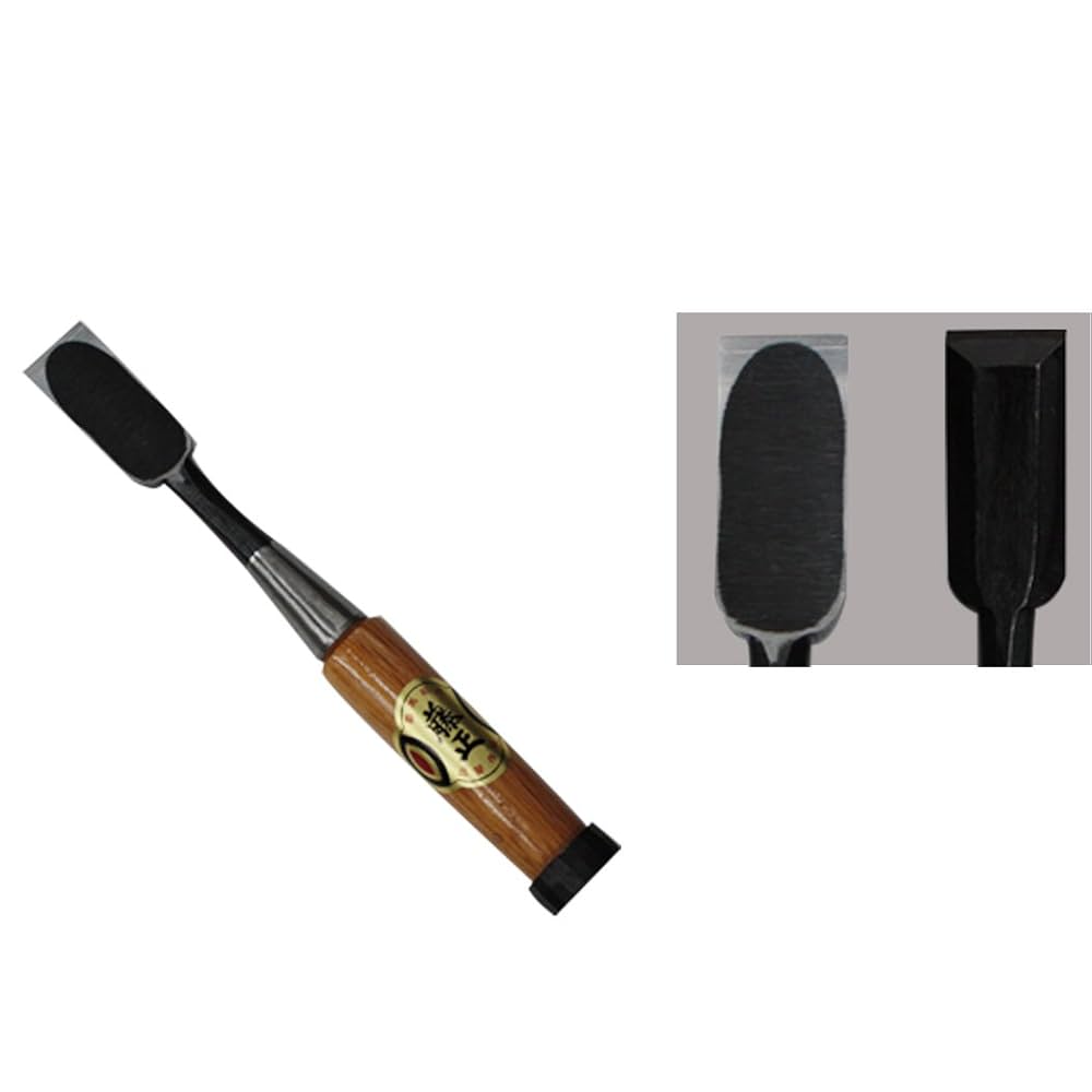 【新品未使用】左市弘1寸追入れノミ赤樫柄 鑿 本職用 高級 追入のみ 赤樫柄 5本組 セット のみ ノミ