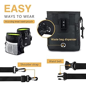 Dog Training Pouch Bag Dog Treat Training Pouch with Waste Bag Poop Bag Dispenser Collapsible Bowl Puppy Treat Bag with Waste Bag for Treats Kibbles Pet Toys Personal Effects 3 Ways to Wear Grey  Cucciolini Doodles Dog training pouch bag dog treat training pouch with waste bag poop bag dispenser collapsible bowl puppy treat bag with waste bag for treats kibbles pet toys personal effects 3 ways to wear grey   cucciolini doodles