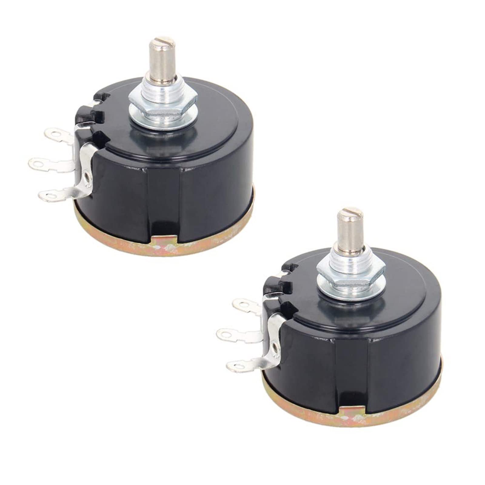 Accesorios de Bricolaje 2 uds WX112 3W potenciómetro bobinado Resistencia Variable Universal de Giro único 100-47K Ohm 3 Pines Kit de potenciómetros de Eje DIY (Size : 1K Ohm)