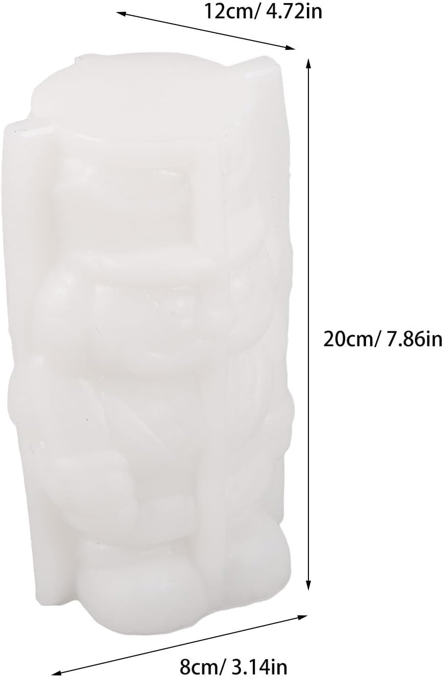 Nutcracker Soldier Candle Resin Mold for Candle Making Xmas
