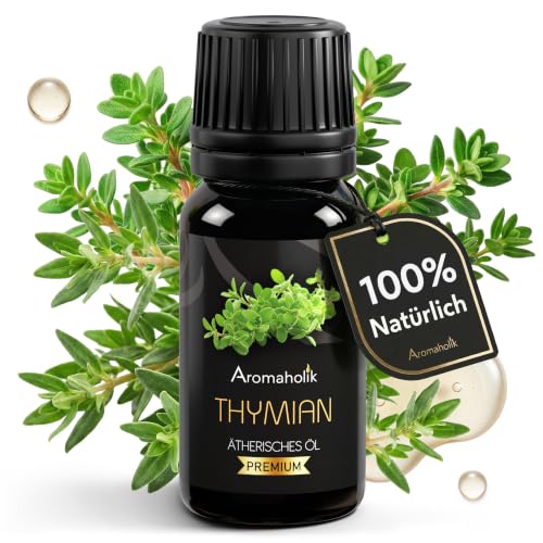 Thymianöl BIO 10 ml 100% ätherisches Öl aus Indien für Diffuser Saunaaufguss & Aromatherapie Zertifiziertes Öl für Sauna & Massage