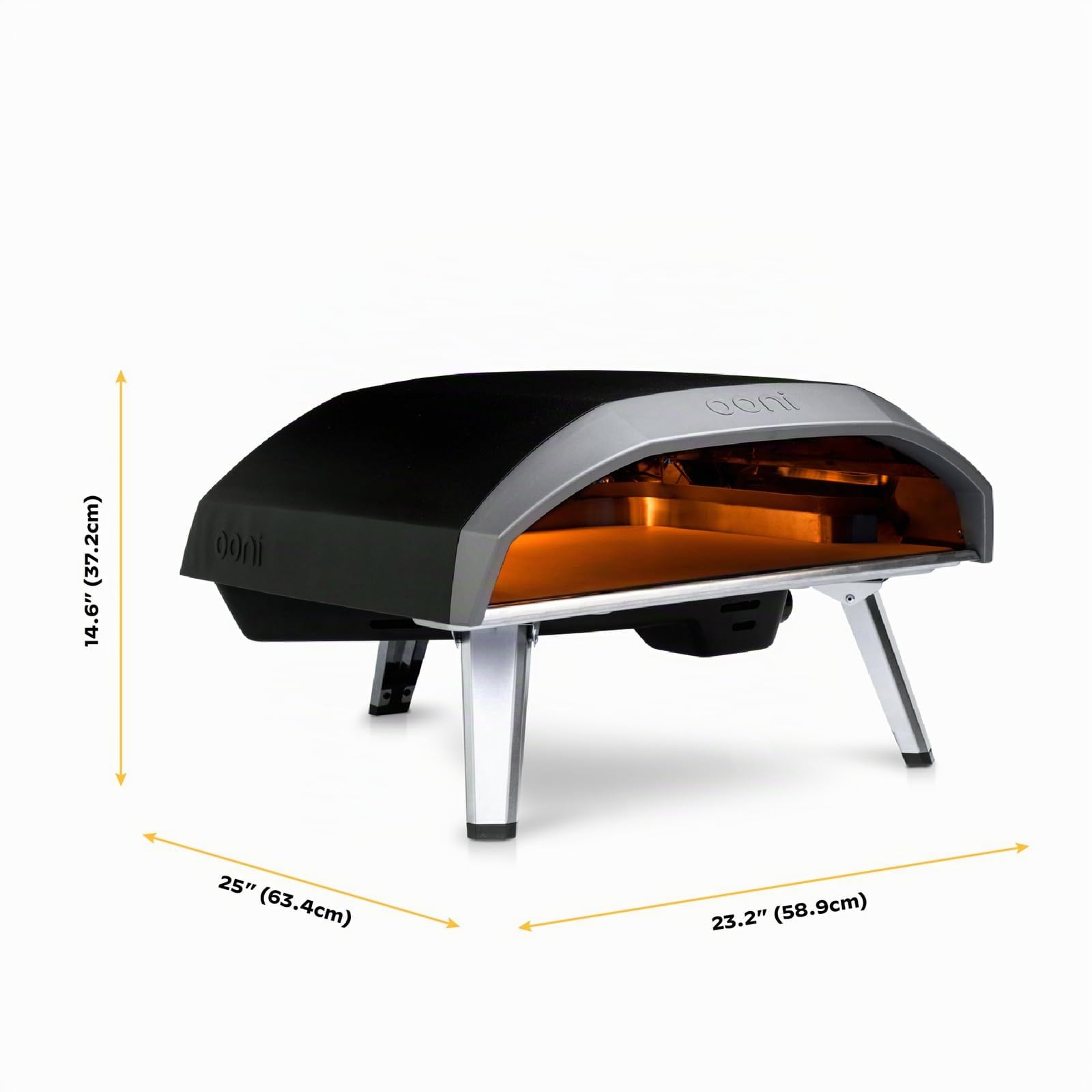 Ooni Koda 16 Four a Pizza Gaz 37 mBar - Portable Four à Pizza - Cuire d'authentiques Pizzas sur Pierre en 60 Sec - Chauffe Rapide 500 °C - Grande Surface de Cuisson 40 cm