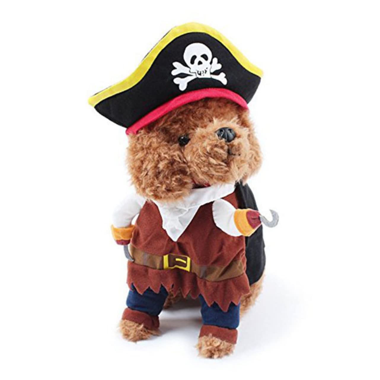 FRCOLOR 3 Pezzi Costumi Per Animali Domestici Cappello Cane Gatto Pirata Vestito Elegante Abbigliamento Festival Festa Vestito