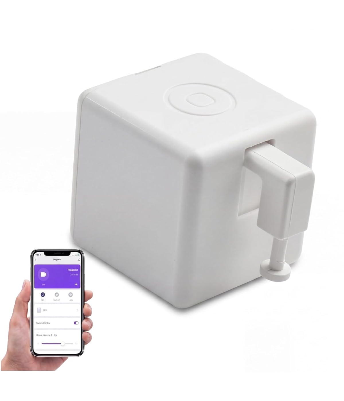 ZigBee Tastenschalter, mit Touch-Steuerung, AUF-AUF-AN, Sprach- und Fernbedienung, einstellbare Bewegung, Einfache Kopplung, weiß, 1 Stück