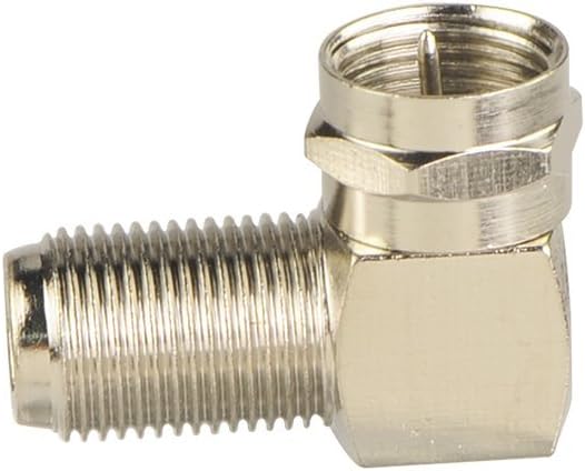 VCE 2-Pack Right Angle F-Type Coaxial RG6 Adapter