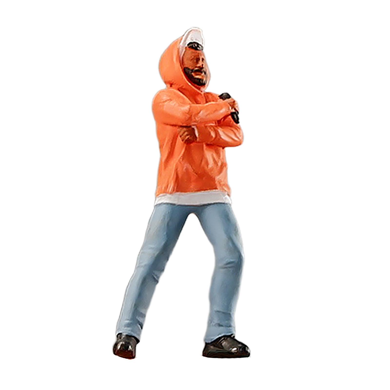 DYNWAVE 1/64 Miniature People Figurine Tiny People Model Men Figure Trains Architectural Diorama Figurine for Photography Props Decor