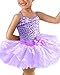 OBEEII Vestido Lentejuelas Princesa Flores para Niña Chica Traje de Baile Jazz...