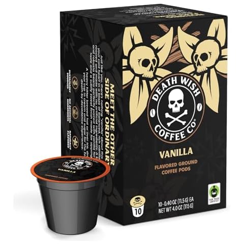 Death Wish Coffee Co. Single Serve Coffee Pods - Vanilla Coffee Pods (10 Count) Cover