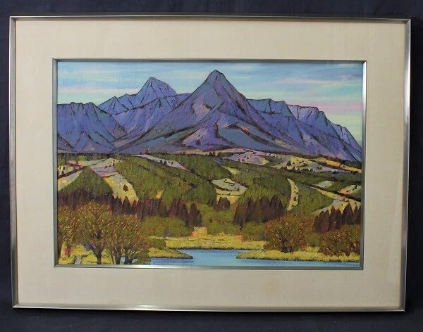 高橋常雄　冠鶴　15号　日本画 Amazon.co.jp: 真作 高橋常雄 「奥利根の山」 日本画12号 岩彩 風景