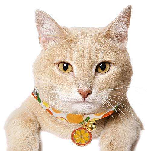 Coleira de fivela de segurança ajustável de sino de frutas para gatos de estimação (estilo aleatório