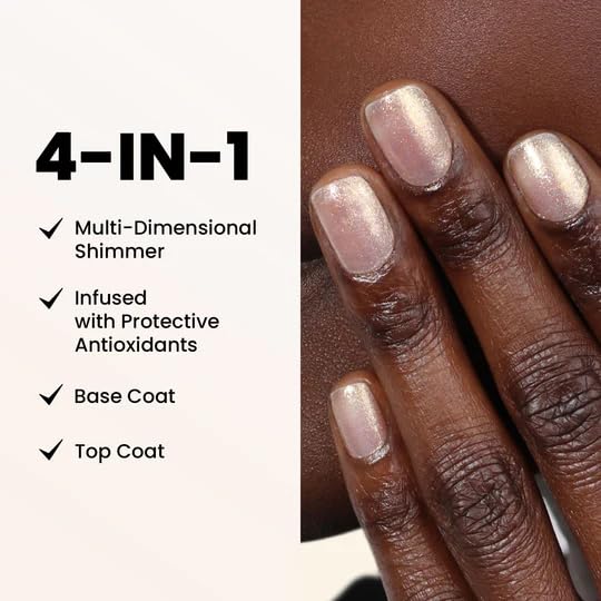 LONDONTOWN Shimmer Nail Highlighter - Multi-Dimensional Iridescent Finish Nail Polish Treatment, Vegan Cruelty Free, Shimmery Gold Soft Pink, Sunkissed - .40fl oz - Image 5