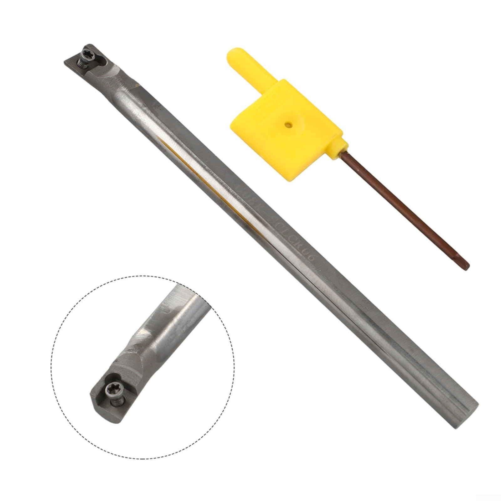 C08K-SCLCR06 Porte-outil de tournage en carbure solide 125 mm Barre d'alésage interne pour insert CCMT0602 Tige 8 mm Diamètre de la tige Usinage en métal