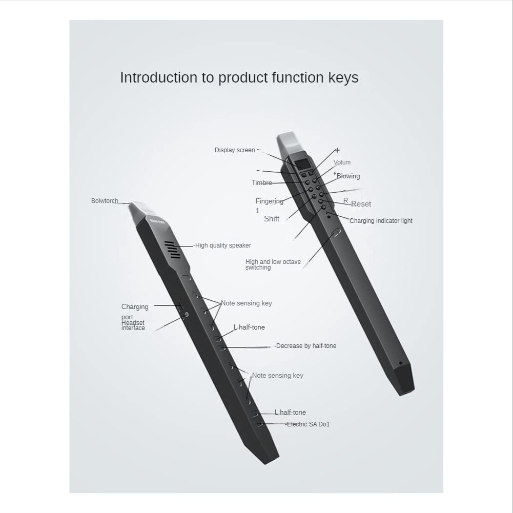 Mini Sassofono Mini Strumento Un Fiato Elettronico Digitale Utilizzato per Imitare Vari Suoni Come Il Flauto - Nero