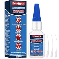 Porzellankleber 30 g, Keramikkleber mit Anti-Austrocknungs-Spitze, für Reparaturen an Keramik, Geschirr, Ceramic, Fliesen, DIY Bastelprojekten und Mehr, Wasserdicht, Hitzebeständig