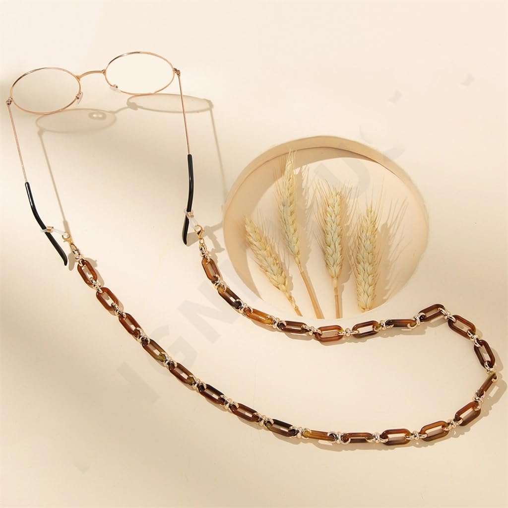 Máscara Gafas Cadena Acrílico Anti Pérdida Gafas Cuello Colgante Cadena(3-Pack)