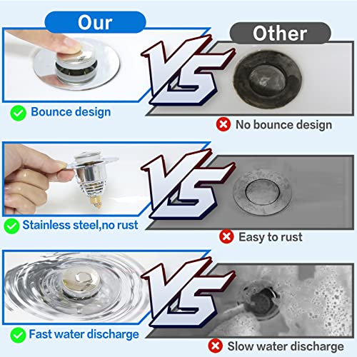 2 tappi di scarico lavabo, lavabo universale con