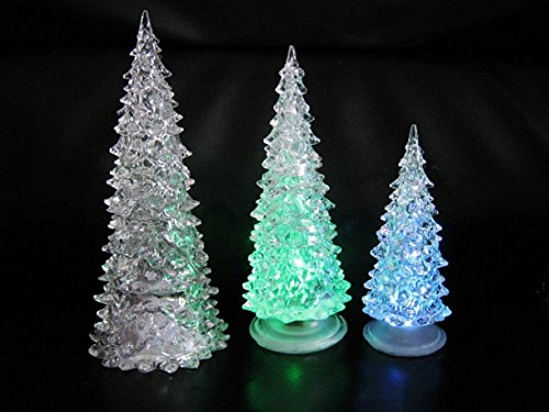 Colore Cristallo LED Albero di Natale Feste e Compleanni Natale Centritavola per Aumentare l'atmosfera del Giorno di Natale
