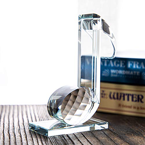 Figura de cristal nota musical 5'' altura decoración miniatura 6