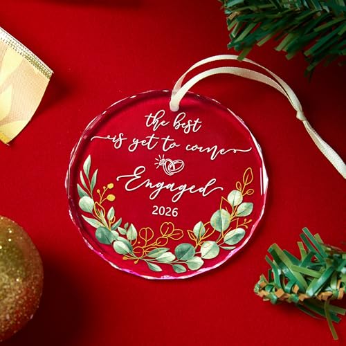 Image of Engagement Gifts for Couples 2026,First Christmas Engaged Ornament 2026