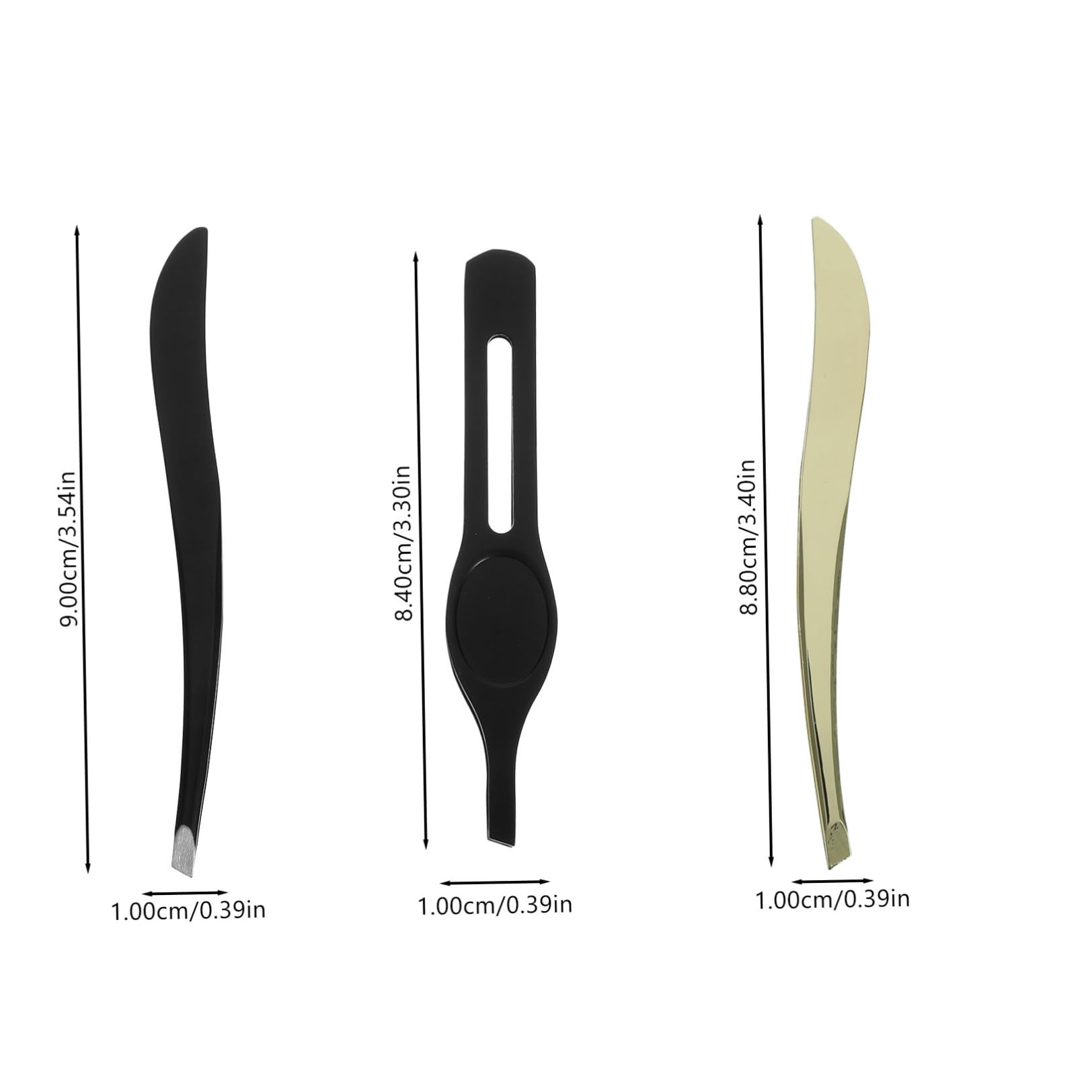 Healeved 3sets Pinzette Inossidabile Per Sopracciglia Makeup Creativi Per e Pratici Per Personale