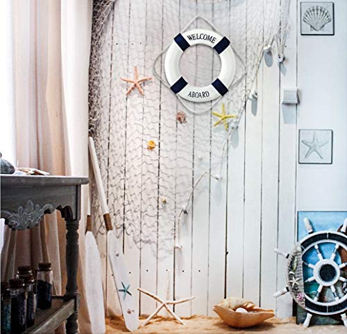 Royal Brands Basic Fundamentals Welcome Aboard - Nautical Decorative Life Ring Buoy - Home Wall Decor - Nautical Decor - Beach House-Decorative Life Ring Preserver (20X3.5X20) Perfect Nautical Size #TOP1