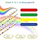 AUAUY 30 Stück Regenbogen Buntstifte, Zeichnung Bleistift 4 in 1 Regenbogenfarben Buntstift Zauberstift Farbstift, Regenbogen Buntstift für Erwachsene Oder Kinder Kunst Zeichnung, Färbung, Skizzieren