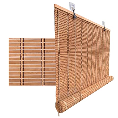 Duchunsheng Tapparella A Carrucola in Bamboo, Tende da Finestra per Esterni, Protezione Solare E della Privacy, Personalizzabile, Facile da Installare, Tende Romane di Sollevamento retrò Tenda Bamboo