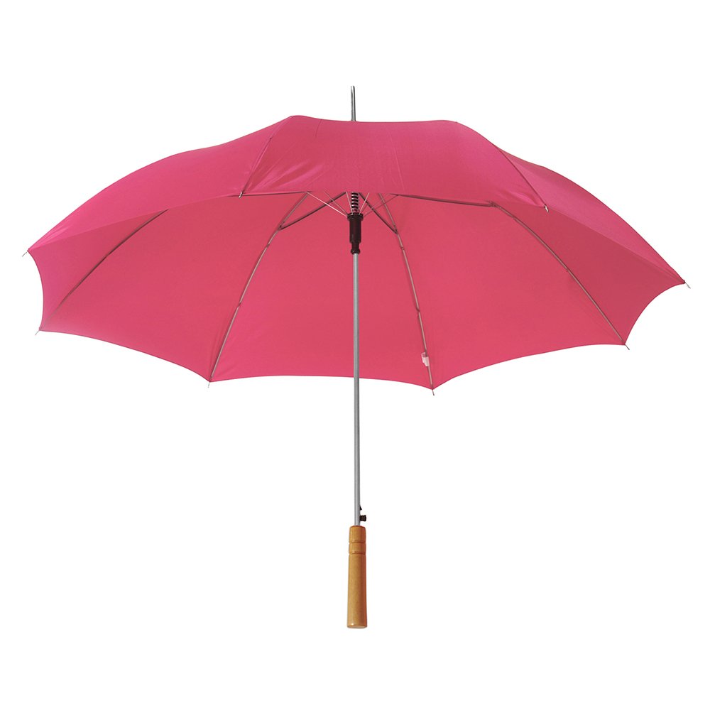 eBuyGB Automatic Wedding Photographer Parasol Folding Umbrella, Long Umbrella with Stick Handle Rain Stick Umbrella, Umbrella, Colourful - Pink 37 Inch / 94cm Span 84cm Length
