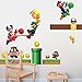 Super Mario Brothers Removable Wall Decals Stickers Kids Room Decoration Build a Scene Peel