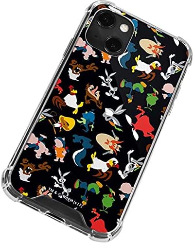 Skinit Clear Phone Case Compatible with iPhone 13 Mini - Officially Licensed Looney Tunes Identity Pattern Design