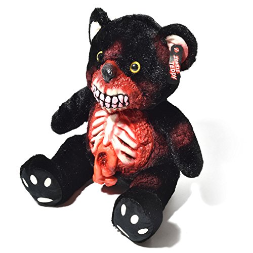 Zombie Teddy Original XXL 50cm Halloween Teddybär Horror-Bär Der Gruselige Kuschelbär für alle Splatter & Horror Fans (Gedärme Schwarz) – Bild 3