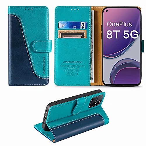 🏀 [Qualità Top]: Questa Cover OnePlus 8T 5G 6.55'' è realizzata in pelle PU di alta qualità e TPU flessibile, protegge vostro smartphone da cadute accidentali, urti, polvere e graffi.
