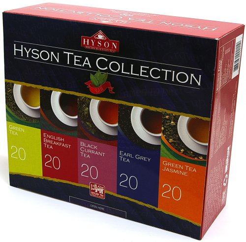 Amazon.com : Hyson Tea (Green and Black Tea) 5 Flavor Collection, 100 ...