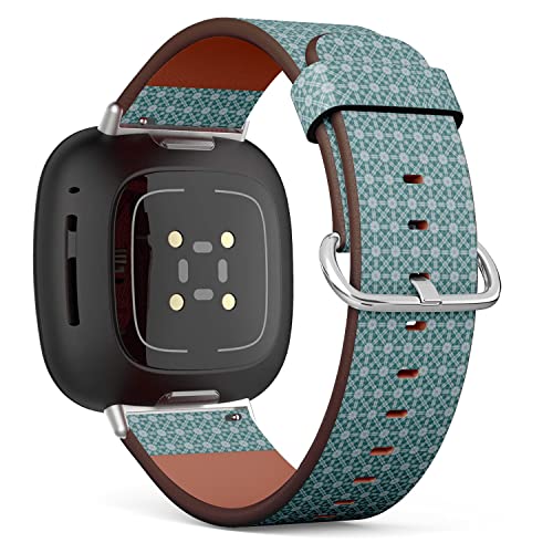 CJBROES Replacement Leather Watch Band, Compatible with Fitbit Versa 3 and Fitbit Sense of Wristband Bracelet Accessory - Texture