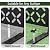 72 Inch Metal Outdoor Privacy Screen Panel, Decorative Privacy Fence for Patio, Garden & Yard, Trash Can Fence Screen, Freestanding, X-Black