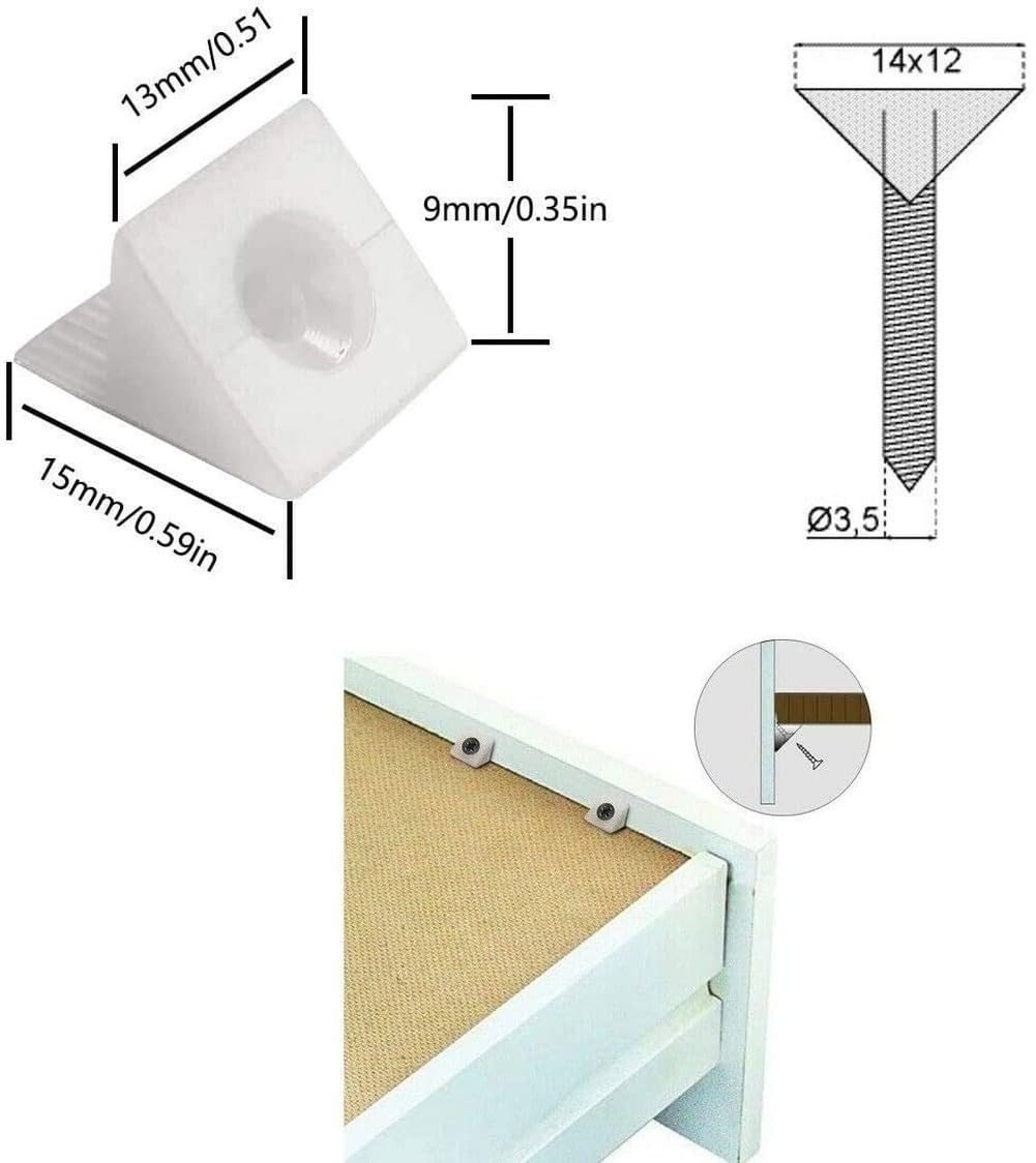 8X Drawer Support Sagging Chest Bottom Repair Fixing Mending Reusable Plastic Wedge Screw Convenient and Clever
