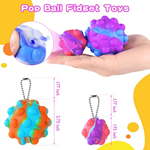 Inflatable Pop Ball Its Fidget Toys Bulk 3D Stress Balls Birthday Party Favors For Kids 4-8 8-12 It Poppers Fidgets For Classroom Prizes Pack Keychain Squishy Toy Sensory Toys Goodie Bag Stuffers 8Pcs #TOP2