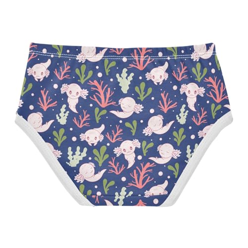 Girls Underwear Soft Cotton Funny Axolotl Kids Panties in Sizes 2/3t, 4t, 5t, 6 and 82