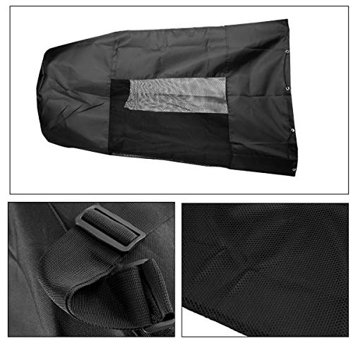 HQdeal Extra Large Waterproof Mesh Ball Bag Heavy Duty Football Shoulder Bag Drastring Bag for Basketball Volleyball Soccer Rugby Net Ball Carrying Storage Sack Holds 15 Balls - Thumbnail 3