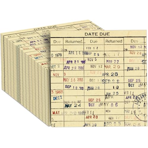 50Pcs Book Club Due Date Card Napkins Library Card Book Club Decorations