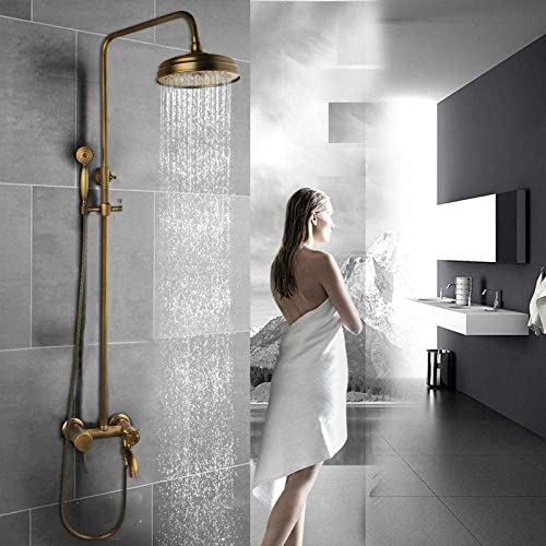 Robinet de douche en laiton antique rétro et chic avec base céramique - 2
