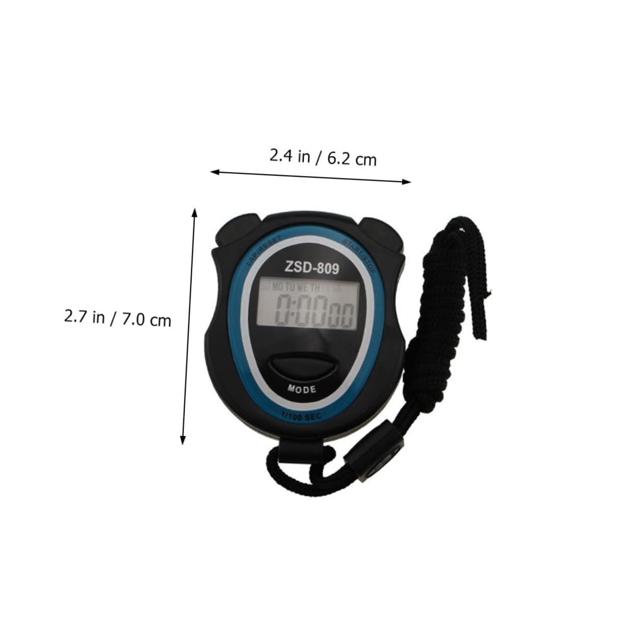 Mikikit Electronic Stopwatch for Students Teachers Lightweight Outdoor Stopwatch Convenient Carrying Rope Design for Sports and Fitness Activities