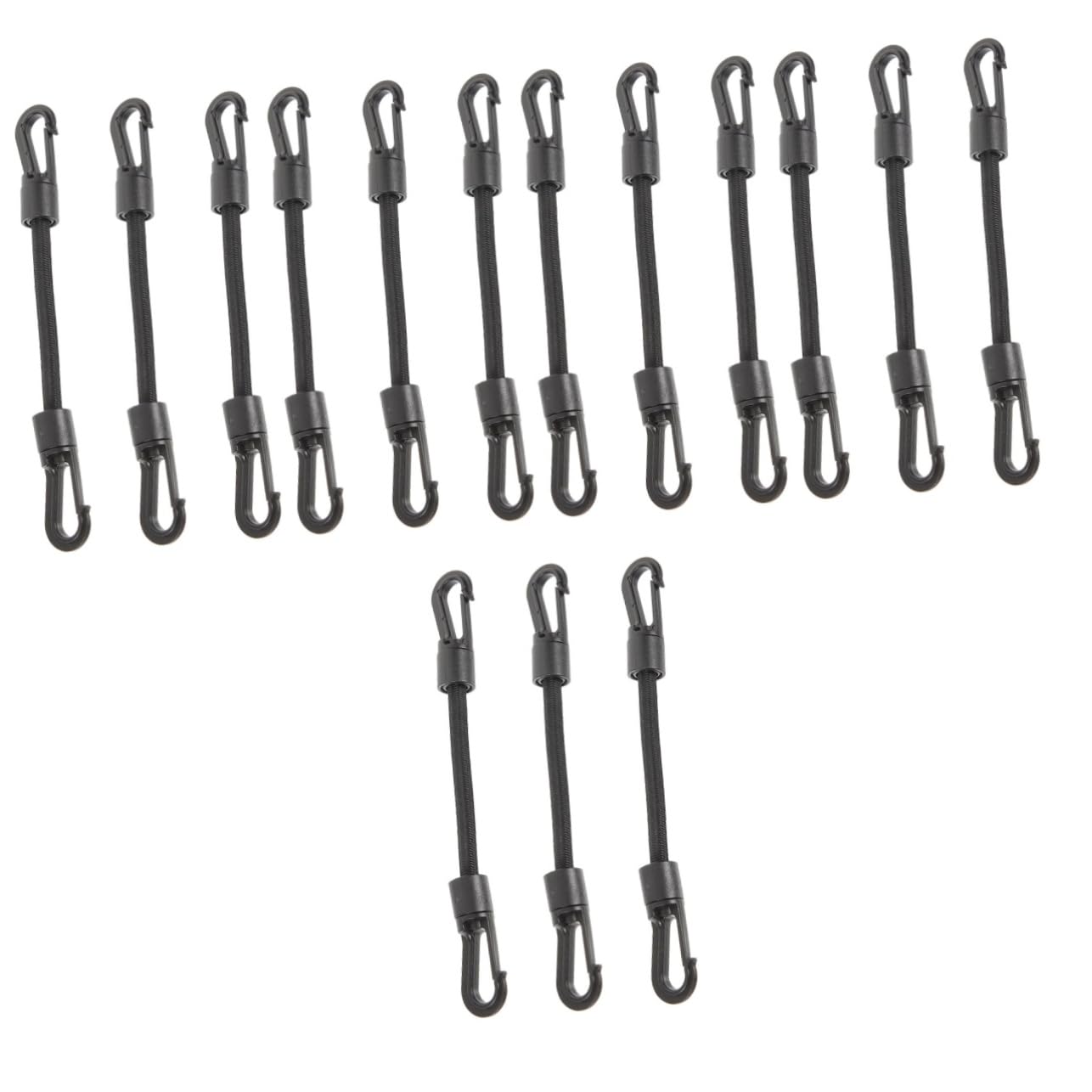 Hemobllo Gancio A Corda Elastica Cinghie Cinch Alimentazione Esterna Cinghia Elastica di Fissaggio Sospeso Cinturino con Fibbia per Uso Quotidiano Arrampicata Multi Pom Nero