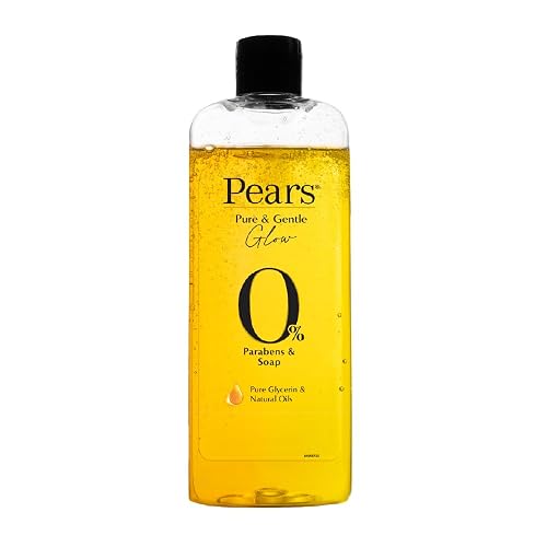 Pears 98% Pure Glycerin Pure & Gentle Bodywash with 0% Parabens & Soap for Hydration & Glow, 250 ml