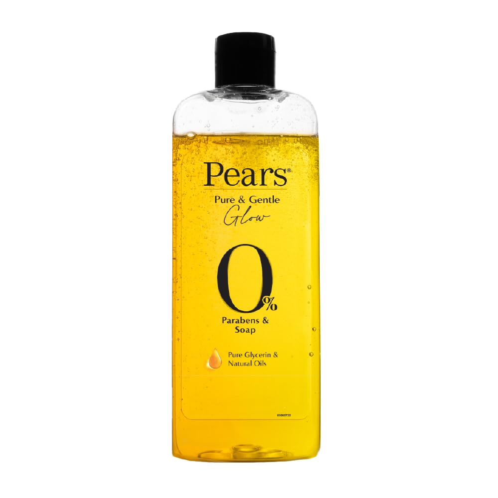 Pears 98% Pure Glycerin Pure & Gentle Bodywash with 0% Parabens & Soap for Hydration & Glow, 250 ml
