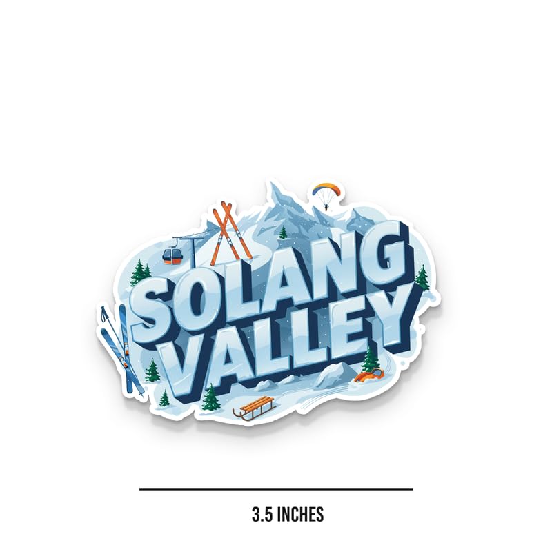 Image of Solang Vally Fridge Magnets, Glossy Finish, Stylish Magnet for Fridge, Wardrobe & Metal Surfaces
