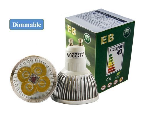 Dimmable GU10 4W LED Bulb Warm White 3200K,50W Equivalent, Energy Saving [Energy Class A]